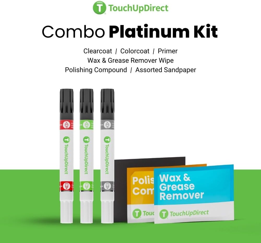 TouchUpDirect 4X0 Inferno Compatible with Toyota Exact Match Touch Up Paint Combo - Platinum Kit