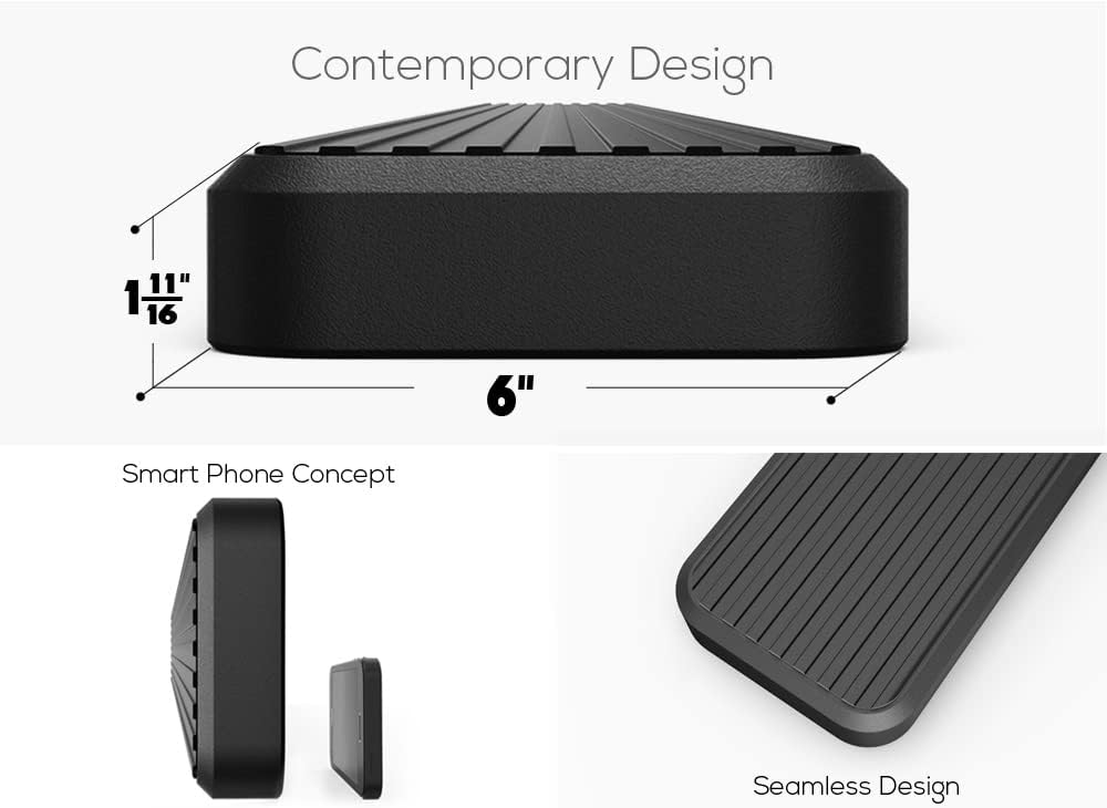 APS Wheel to Wheel Running Boards 6in Compatible with Ford F150 2015-2025 Regular Cab 6.5ft Bed & F-250 F-350 Super Duty 2017-2025 (Nerf Bars Side Steps Side Bars)