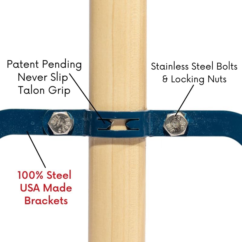 24" Soft Sweep Indoor Push Broom with 60" Handle. Ideal for Epoxy & Polished Floors. Durable American Made Steel Brackets-Stainless Steel Hardware. No Plastic. 100% Made in The USA