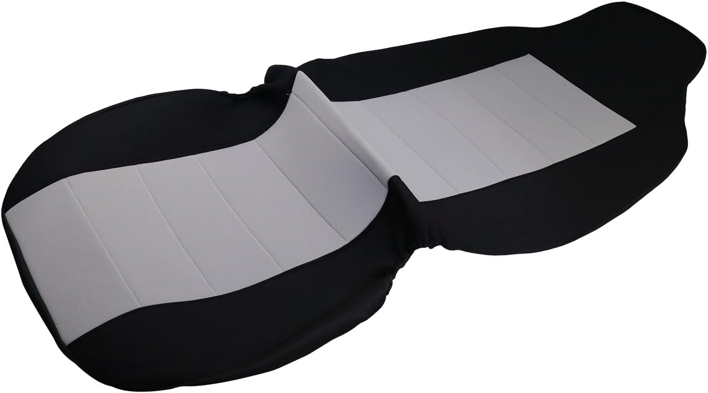 Front Car Seat Covers for 2004-2012 Ford Ranger, Front High Back 60/40 Split Bench Seat Covers with Molded Headrests for Ford Ranger 2004 2005 2006 2007 2008 2009 2010 2011 2012 (Light grey)