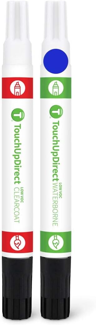 TouchUpDirect 8W7 Blue Crush/Dark Blue Metallic for Toyota Exact Match Touch Up Paint Combo - Essential Package