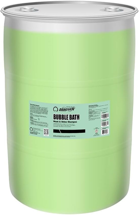 Nanoskin BUBBLE BATH Foaming Car Wash Shampoo 55 Gallons - Works with Foam Cannon, Foam Gun, Bucket Washes, Car Soap for Pressure Washer | For Car, Truck, Motorcycle, RV & More | Green Apple Scented