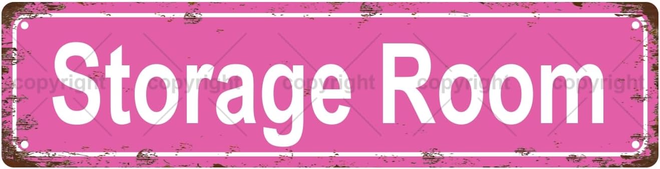 Storage Room Space Vintage Metal Tin Street Sign Bar Cafe Garage Cave Home Room Wall Bathroom Farmhouse Garden Porch Patio Decor, 16 x 4 Inch