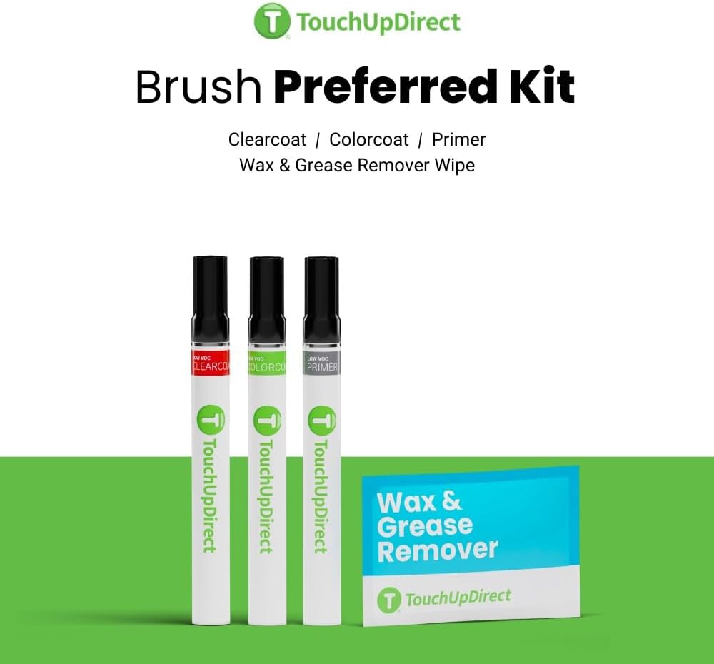 TouchUpDirect 202 Black Compatible with Toyota Exact Match Touch Up Paint Brush - Preferred Kit