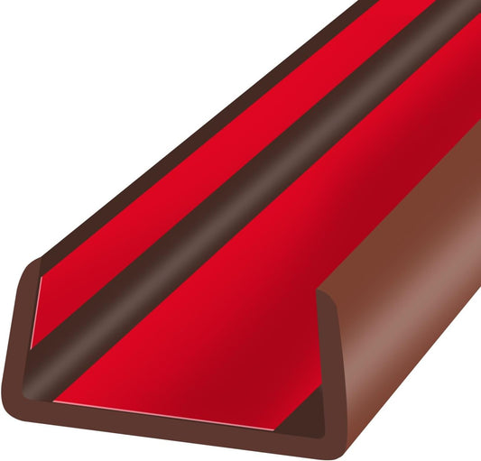 Rubber Edge Trim, Flexible Self Adhesive U Shaped Peel and Stick Edge Banding, 2"(50.8mm) U Channel Edge Protector, Edge Guards for Woods, Furniture, 20Ft, Brown Color