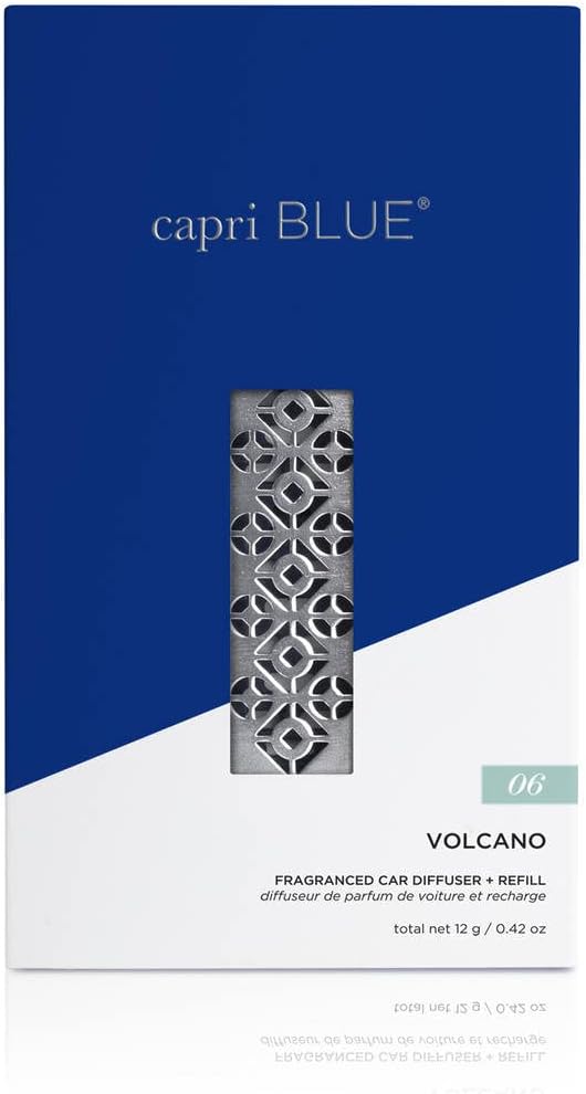 Capri Blue Volcano Fragranced Car Diffuser with Refills - Volcano Car Air Freshener Diffuser - Includes Tropical Fruit Scented Refills