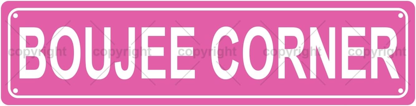 BOUJEE CORNER Space Metal Tin Street Sign Bar Cafe Garage Cave Home Room Wall Bathroom Farmhouse Garden Porch Patio Decor, 16 x 4 Inch