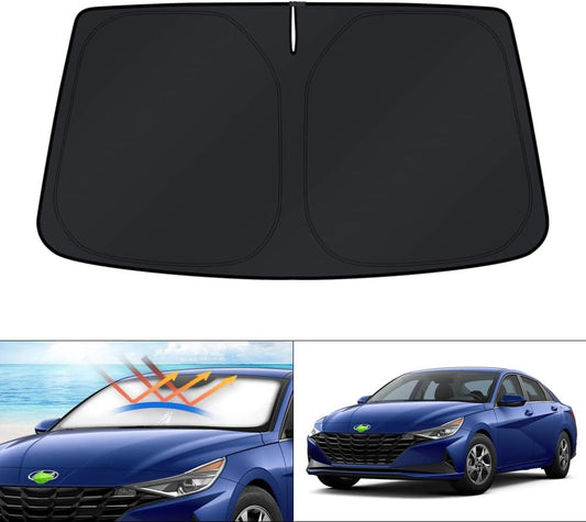 KUST Windshield Sun Shade for 2021-2024 2025 2026 Hyundai Elantra Accessories Sunshade Window Sun Visor Protector Foldable Blocks UV Rays Keep Your Car Cooler