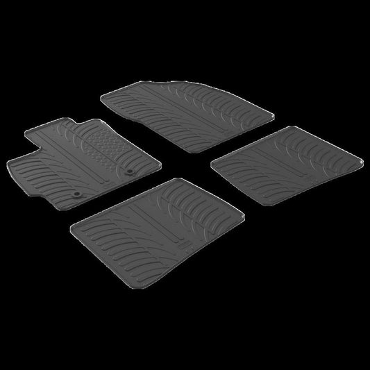 Gledring USA Custom Fit All-Weather Rubber Floor Mats Intended for Toyota Prius 2010-2011, No Trimming Required, Tailored Custom Fit, Protects from Rain, Mud & Snow