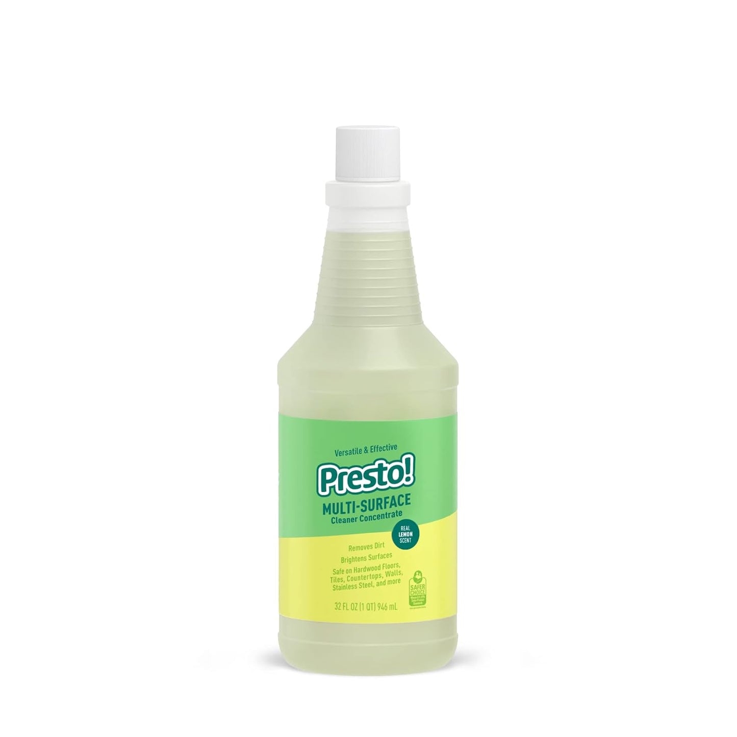 Amazon Brand - Presto! Multi-Surface Cleaner Concentrate, 2X Concentrated Formula, Lemon Scent, 32 fl oz (Pack of 2)
