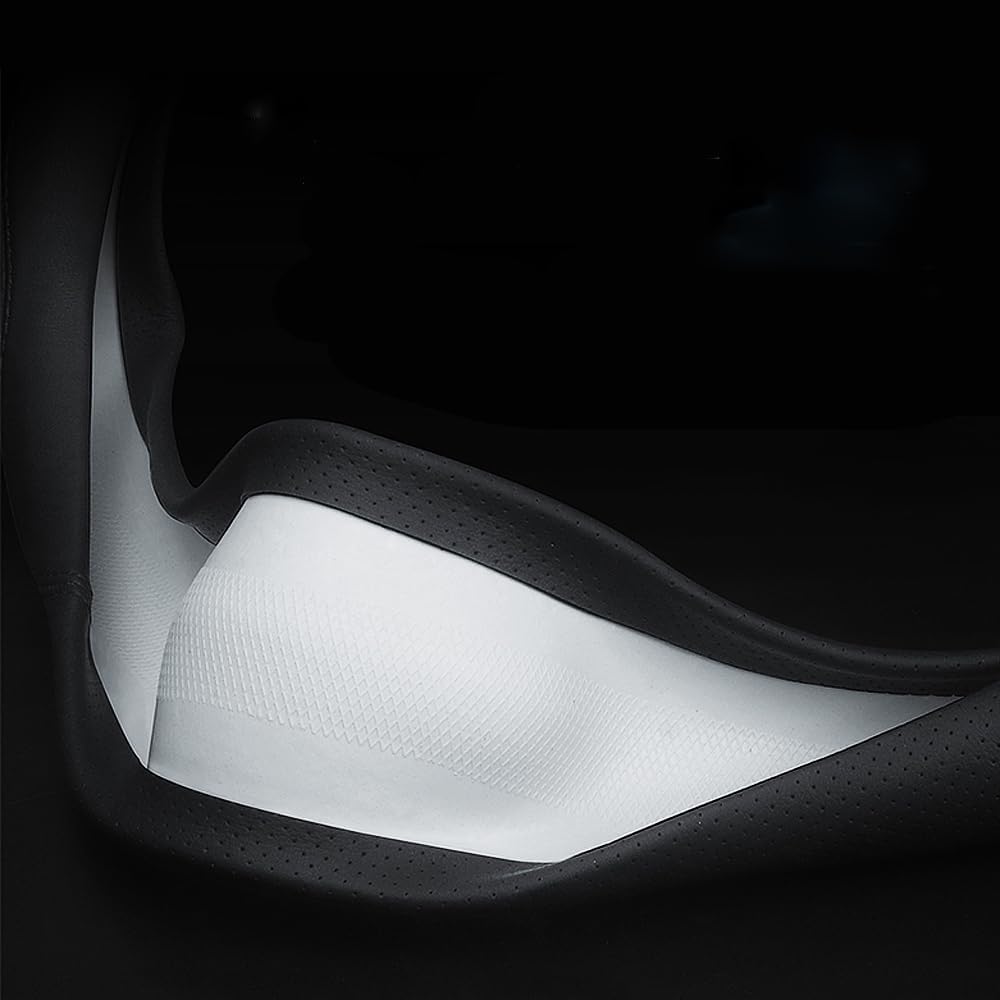 New Nappa Leather car Steering Wheel Cover, Universal 15 inch Black