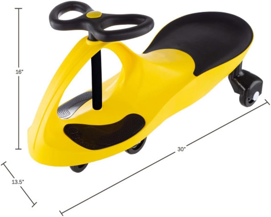 Wiggle Car - Ride on Toy for Ages 3 and Up - Toddler Ride on Toys with no Batteries, Gears or Pedals Just Twist, Wiggle, and Go by Lil’ Rider (Yellow)