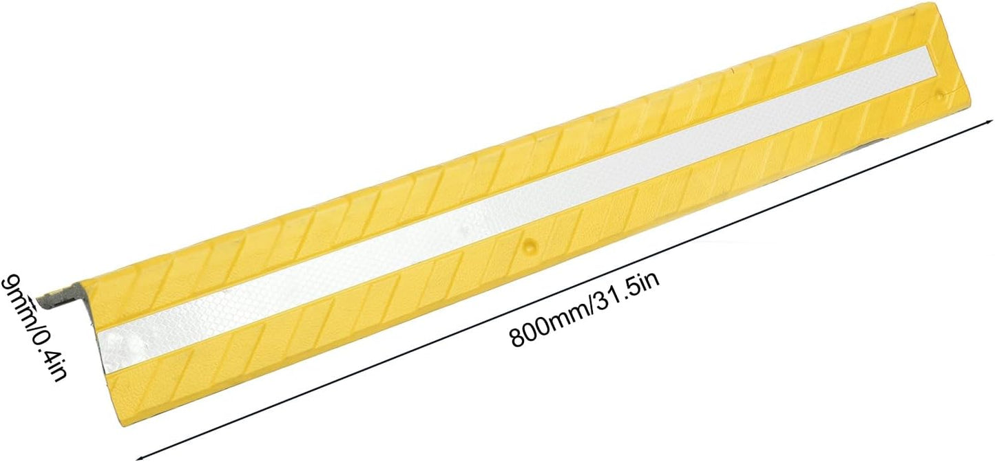 Garage Wall Protector Rubber Wall Corner Guard for Parking Garages, 80cm Long Wall Corner Protector (Yellow)