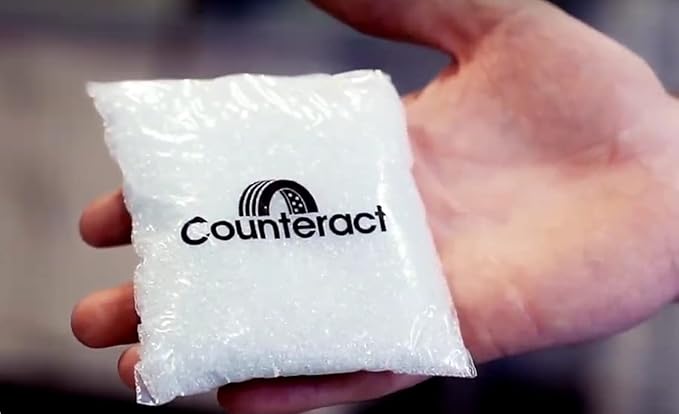 Counteract DIYK-10 Do It Yourself Tire/Wheel Balancing Beads Kit - Off -Road, Medium/Heavy Duty Truck Tires, (4) 10oz DIY Bead Bags, (4) Valve Caps and Cores, (1) Core Remover, Injector Bottle