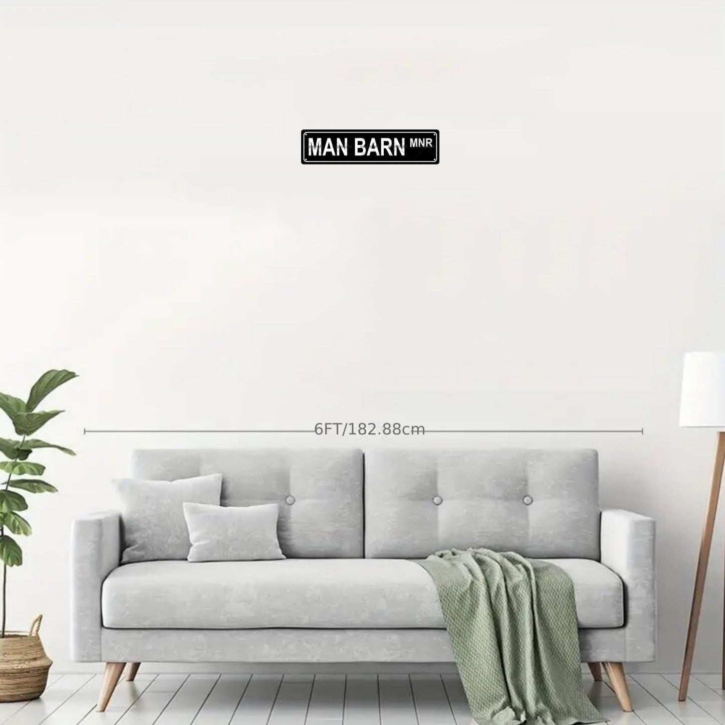 MAN BARN MNR Space Metal Tin Street Sign Bar Cafe Garage Cave Home Room Wall Bathroom Farmhouse Garden Porch Patio Decor, 16 x 4 Inch