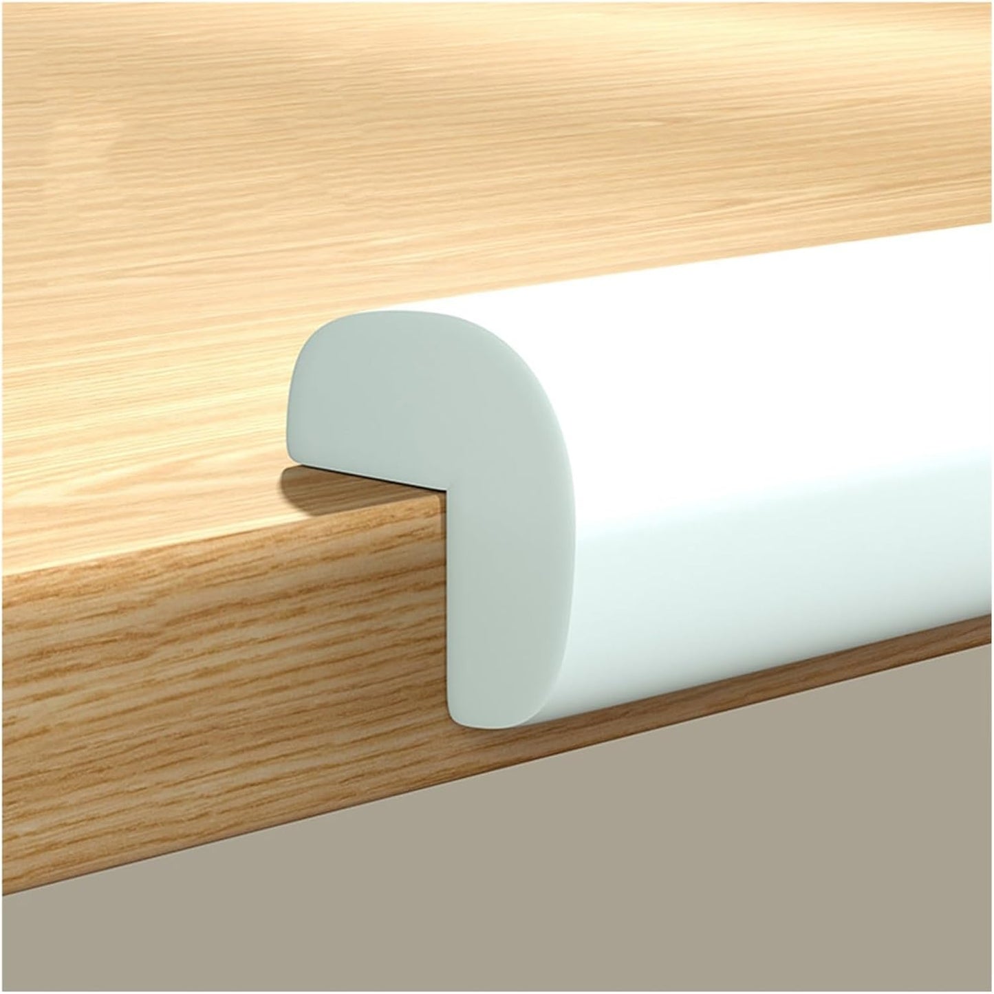 XPLKQXE Sharp Edge Safety Corner Edge Foam Padding, Edge Guards Bumpers Adhesive, Edge Corner Protector Guards for Table Edges & Sharp Corners(White-B,5pcs)