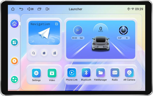 Joying Single Din Touchscreen Radio 10.1 Inch Car Stereo with Apple Carplay & Android Auto, 8GB+128GB Android 13 Head Unit with Mirror Link, AM/FM, Bluetooth, SWC, GPS(JY-UTS10N8)