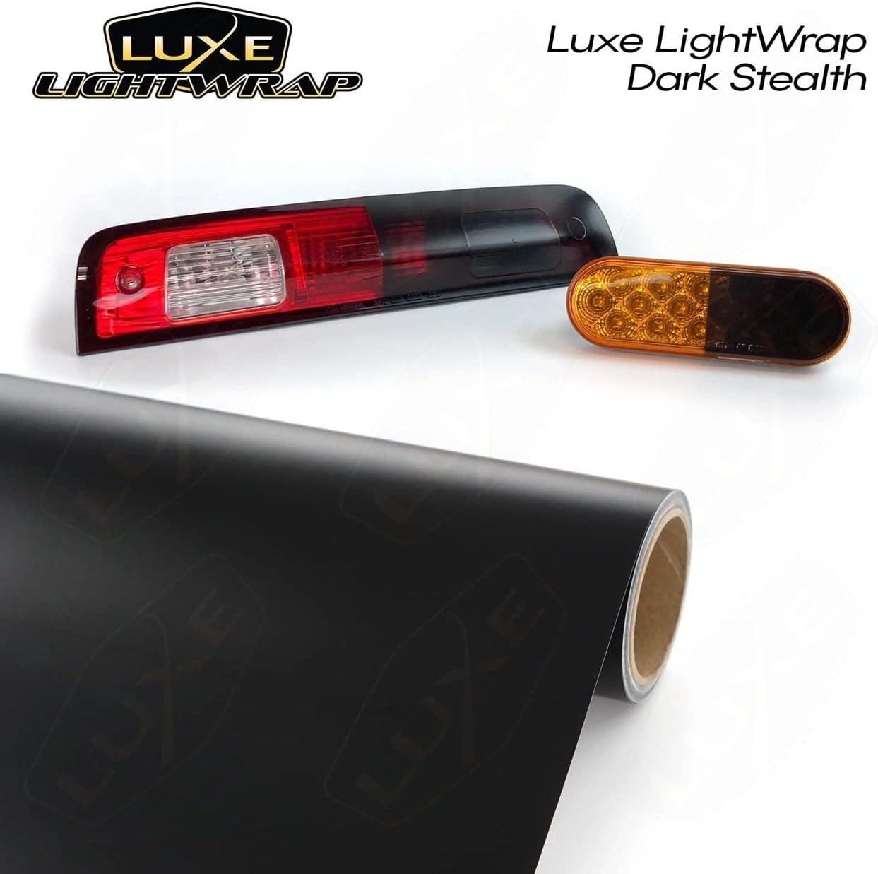 Luxe LightWrap Dark Smoke Stealth Universal Headlight Tail Light Tint Kit (20” x 2 Yard)