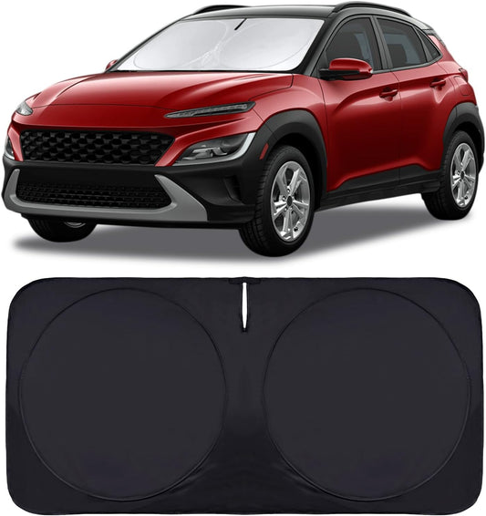 for Kona 2025 Windshield Sun Shades Sunshade Window for Hyundai Kona 2017-2024 Windshield Cover for Palisade Sonata G80/90 Azera XG350 Accessories Sun Visor Protector 210T Reflective Sun Shield