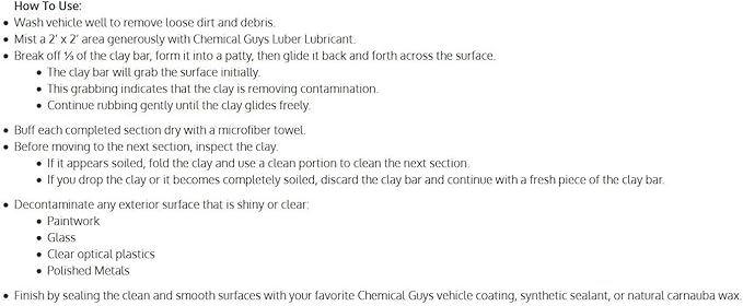 Chemical Guys CLY_113 OG Clay Bar & Lubber Synthetic Lubricant Kit – 16 fl oz, Light/Medium Duty, for Car Lovers, Detailers & Auto Enthusiasts – Essential Car Detailing Kit Accessory, 2 Items, Yellow