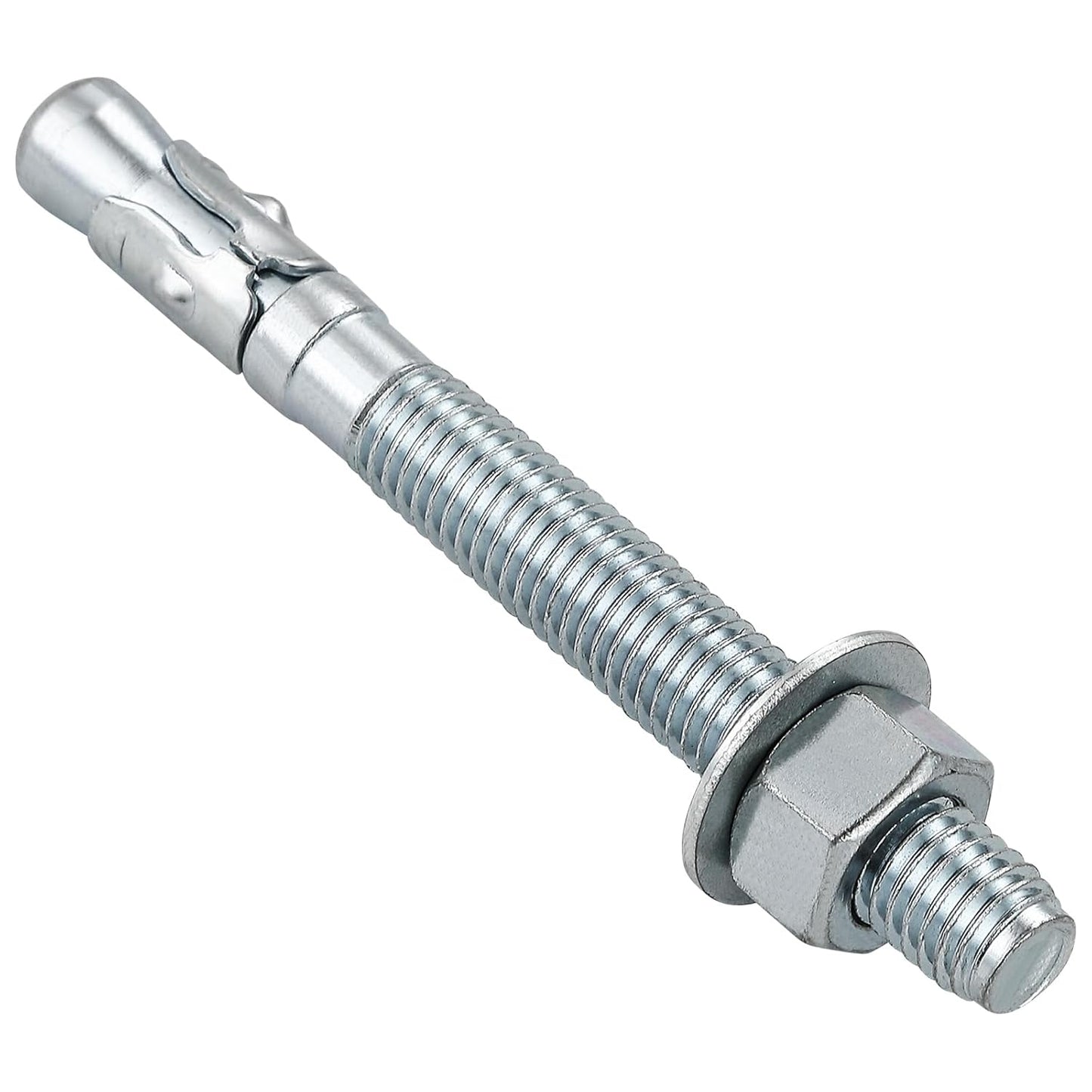 1/2x2-3/4" 10Pcs Inch Standard Fasteners for Heavy-Duty Zinc Wedge Anchors for Cement and Concrete