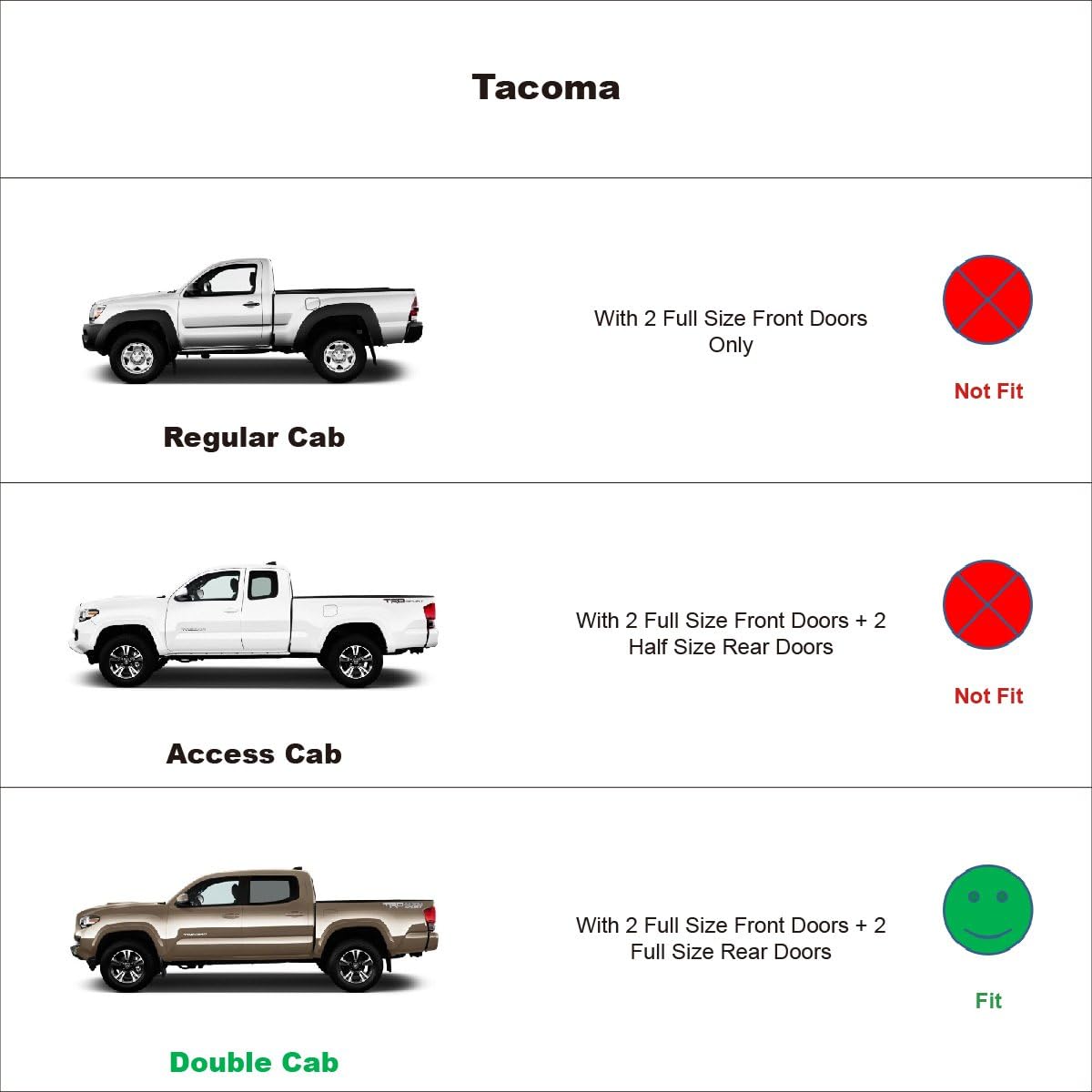 4pcs Original In Channel Style Rain Guards Durable Side Window Wind Deflectors Dark Smoke Vent Window Visors Compatible With 2016-2023 Tacoma Crew Double Cab