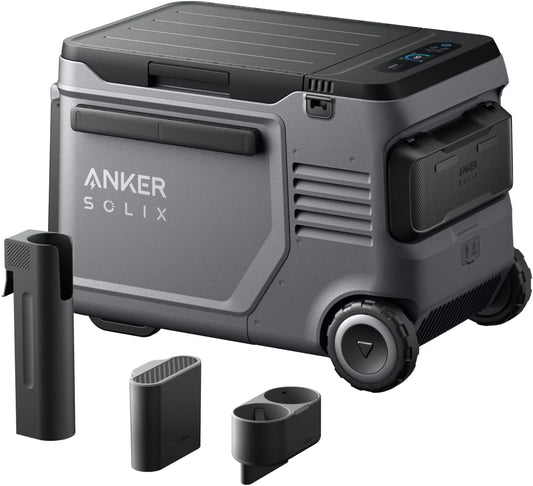 Anker SOLIX EverFrost 2 40L Cooler with Road Trip Kit, 42 qt Car Refrigerator, Electric Cooler with 288Wh Battery, Powered by AC/DC or Solar, for Camping, Travel, Fishing (Only 1 Battery Included)