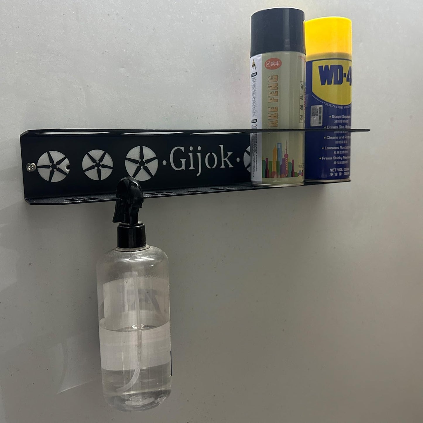 4 Pack Five Cans Wall-Mounted Steel Aerosol Spray Can Holder, Steel Wall Mount Storage Organizer for Garage and Workspace (4-Black)