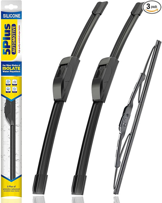5 PLUS® Windshield Wipers Replacement for Chevy Tahoe Suburban 2020-2015 GMC Yukon 2020-2016,Silicone Water Repellent Wiper Blades-22"/22"/12"(Set of 3), OEM Fit, All-Season, Easy Installation
