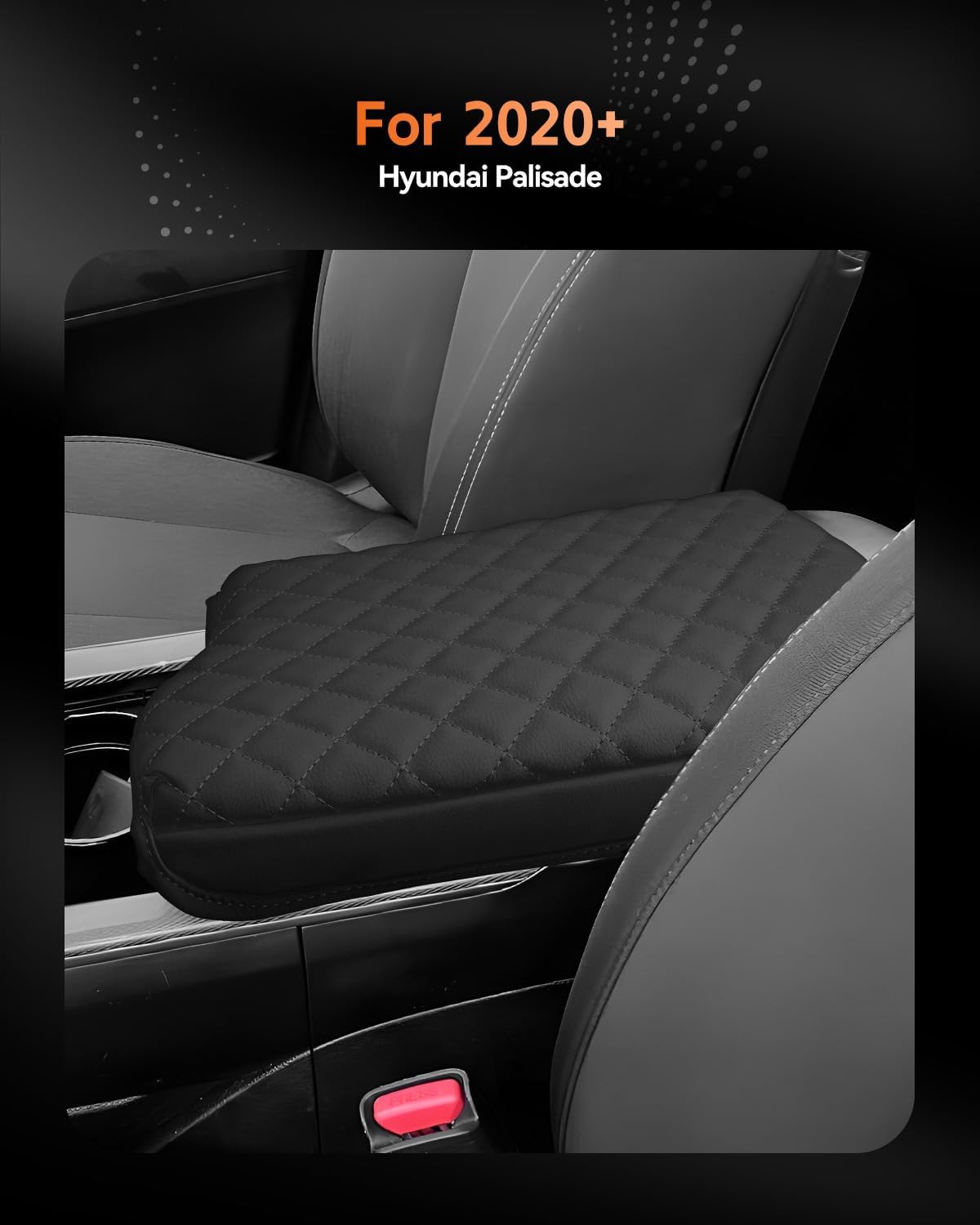 CDEFG for 2020-2025 Palisade Center Console Cover Armrest Cover for Palisade 2021 2022 2023 2024 2025 Accessories Console Arm Rest Protector Black