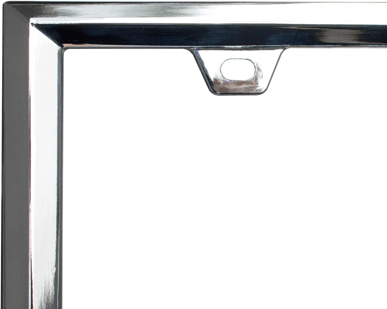 3D Chrome License Plate Frames, Pure Zinc Alloy Metal (Triangle Pattern)