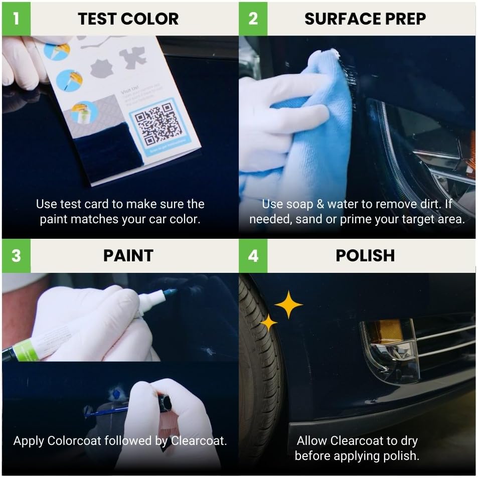 TouchUpDirect 209 Black Sand Pearl Compatible with Toyota Exact Match Touch Up Paint Combo - Essential Kit