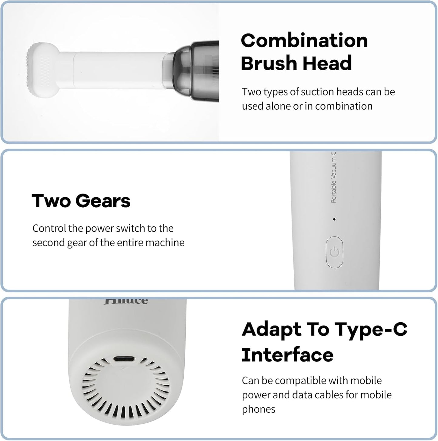 Mini Vacuum Cleaner Cordless, Portable Keyboard Vacuum Cleaner, Wireless Handheld Car Vacuum with 9000 Pa, High Power Rechargeable 2 Speeds, Lightweight Vacuum for Car, Home, Office, Pet