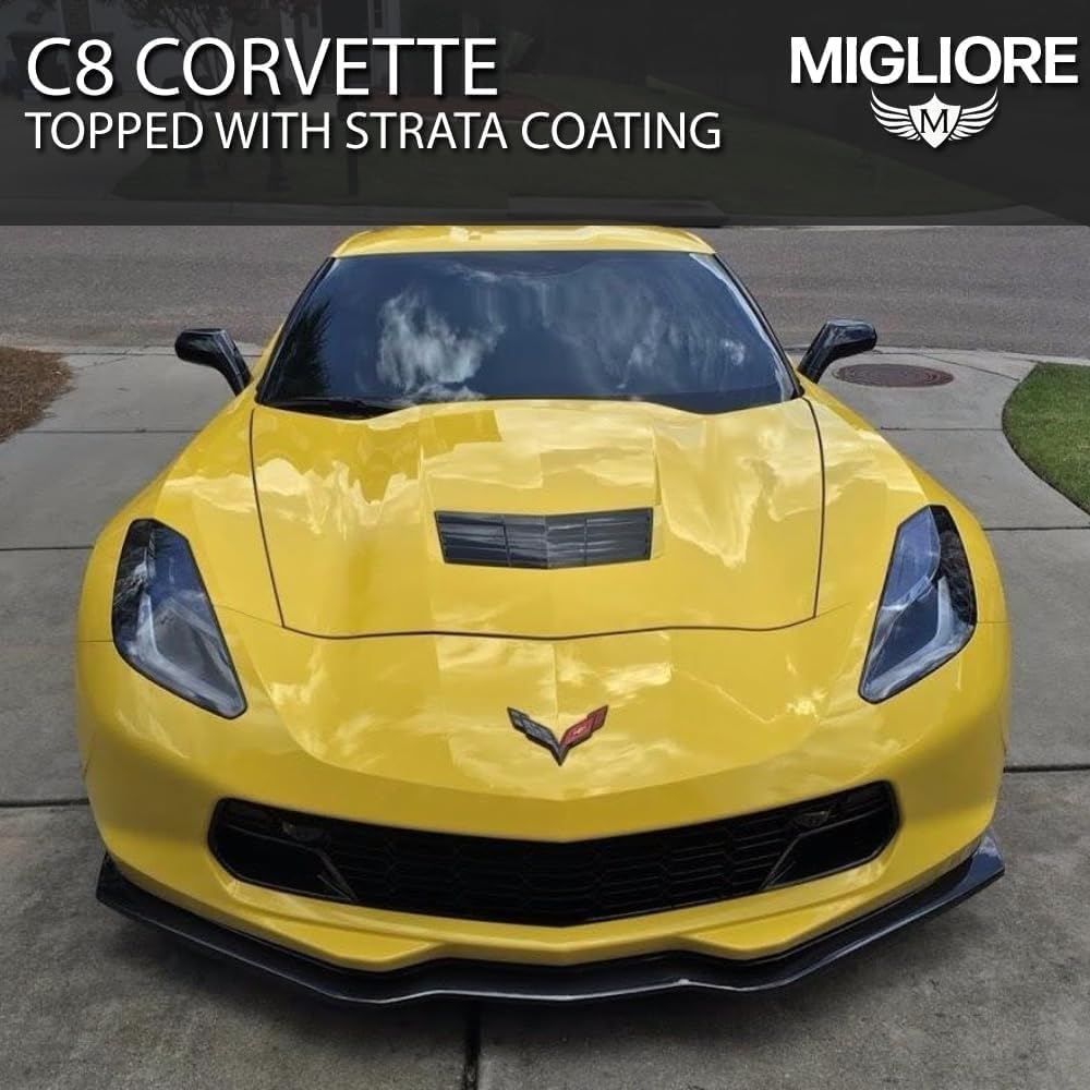 Migliore Strata Coating: High Gloss SiO2 PRO Ceramic Coating & Car Sealant │ 1-2 Years of Protection │ Apply After Car Wash Clay Bar Buffer Polisher │ Auto Marine Boat Motorcycle