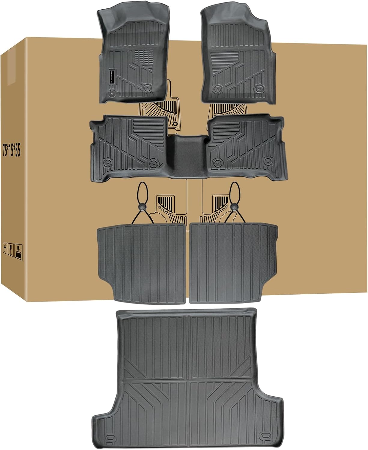 All-Weather Floor Mats Trunk Mats &Cargo Liners for Toyota 4Runner (1996 1997 1998 1999 2000 2001 2002) - 3rd Gen 4Runner Customized Protection, Lasting Durability