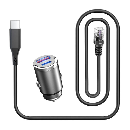 Radar Detector Cable,USB C to RJ11 Cable Charging Kit,with Automatic Recognition and Matching Voltage Function,for Escort Max360 Unide Beltronics Cob'r'a DualPro 360 Radenso XP etc Radar Detector