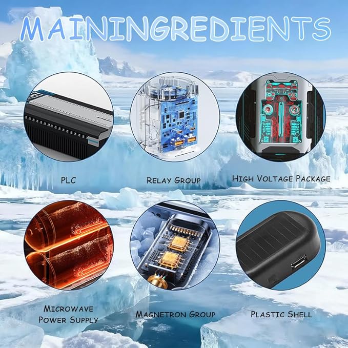 2PCS Electromagnetic Car Snow Removal Device, Anti-Freeze Windshield Defroster & Ice Melter, Automotive Snow Removal Tool for Winter Emergency