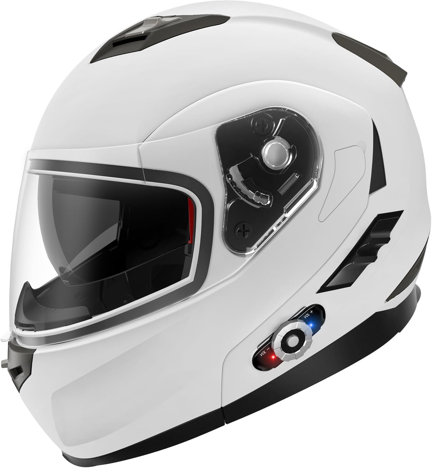 Motorcycle Helmet Bluetooth 5.0 Integrated New EPS FreedConn BM2-S Modular Flip Up Dual Visor Motorbike Helmet DOT FMVSS-218 Approved MP3 FM for Adults Men Women