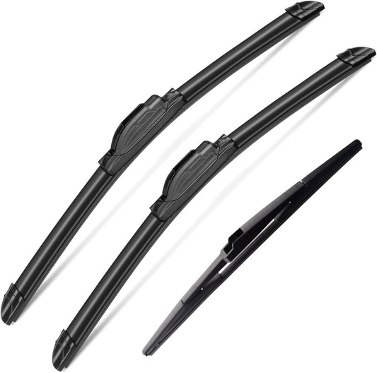 3Pcs Windshield Wipers for Toyota Prius 2010-2015, Toyota Prius Plug-In 2012-2015, Original Equipment Replacement Automotive Windshield Wiper Blades for My Car- 26"/19"/16A" (Pack of 3) J- HOOK