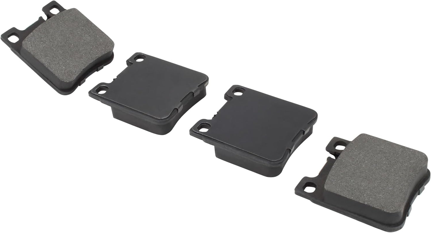 Premium Semi-Metallic Rear Brake Pads (1001-0603M) Compatible with 1991-2010 Chrysler/Mercedes-Benz (300SD/300SE/400SE/400SEL/500SEC/500SEL/600SEC/600SEL/600SL/C43 AMG/C55 AMG/CL500)