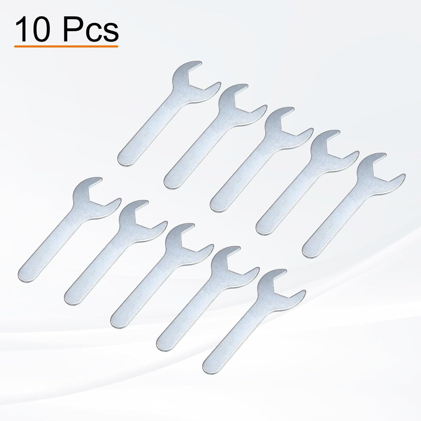 HARFINGTON 10pcs Small Wrench 24x120x2.3mm Metric U-Shaped Single Open Ended Spanner Super Thin Flat Head Galvanizing Wrench for Automotive Repair Furniture Assembly
