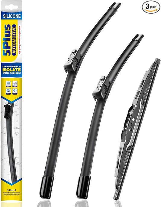 5 PLUS® Windshield Wipers Replacement for Chevy trax 2022-2015,Silicone Water Repellent Wiper Blades-26"/14"/10"(Set of 3), OEM Fit, All-Season, Easy Installation