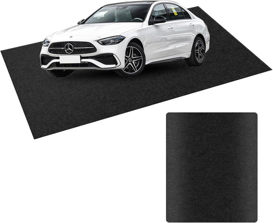 17' x 7'4" Oil Spill Mat, Garage Floor Mat, Premium Absorbent Oil Pad, Waterproof, Protect Garage Surface from Spill & Stain, Reusable, Washable, Durable, Black