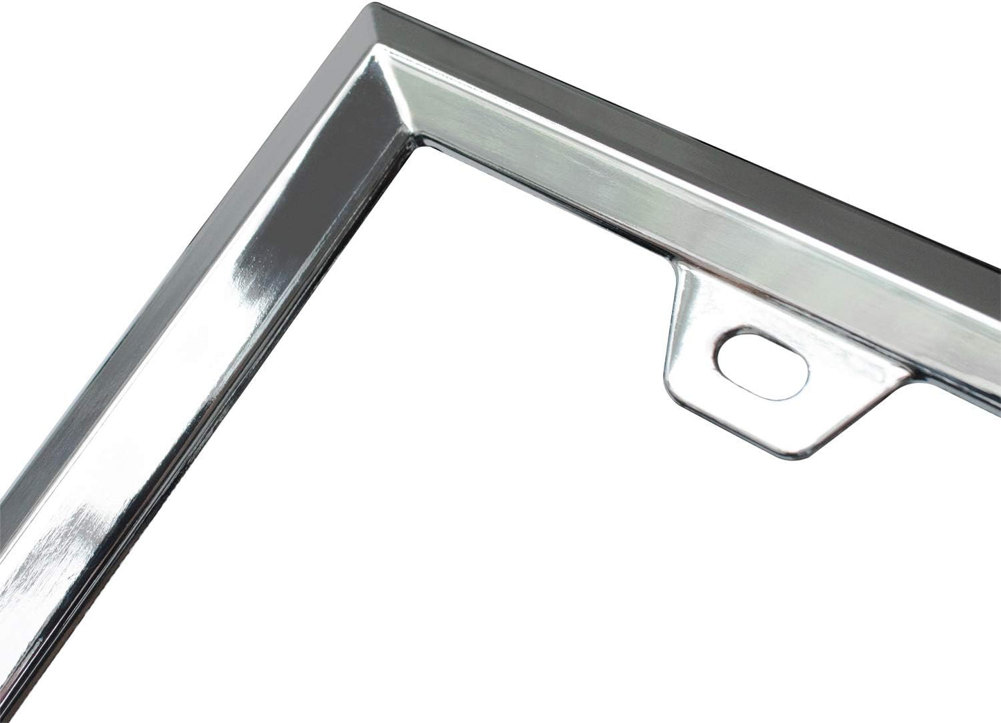 3D Chrome License Plate Frames, Pure Zinc Alloy Metal (Triangle Pattern)