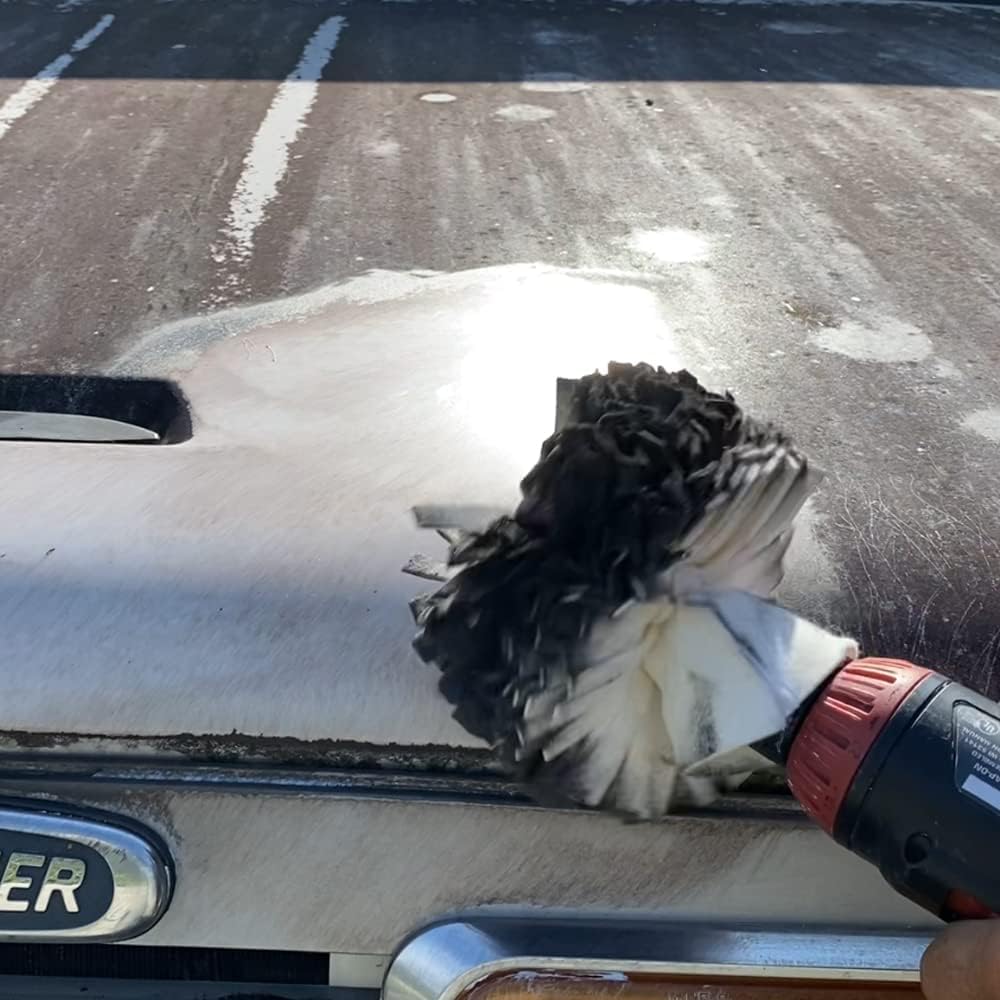 Flitz Buff Ball w/ 1.76oz Metal Polish Paste - 5in Drill Buffer Polisher Attachment for Any 3/8in Drill - Self-Cooling, Washable Polishing Ball to Buff, Shine, & Protect All Metals, Plastics (1 Pack)