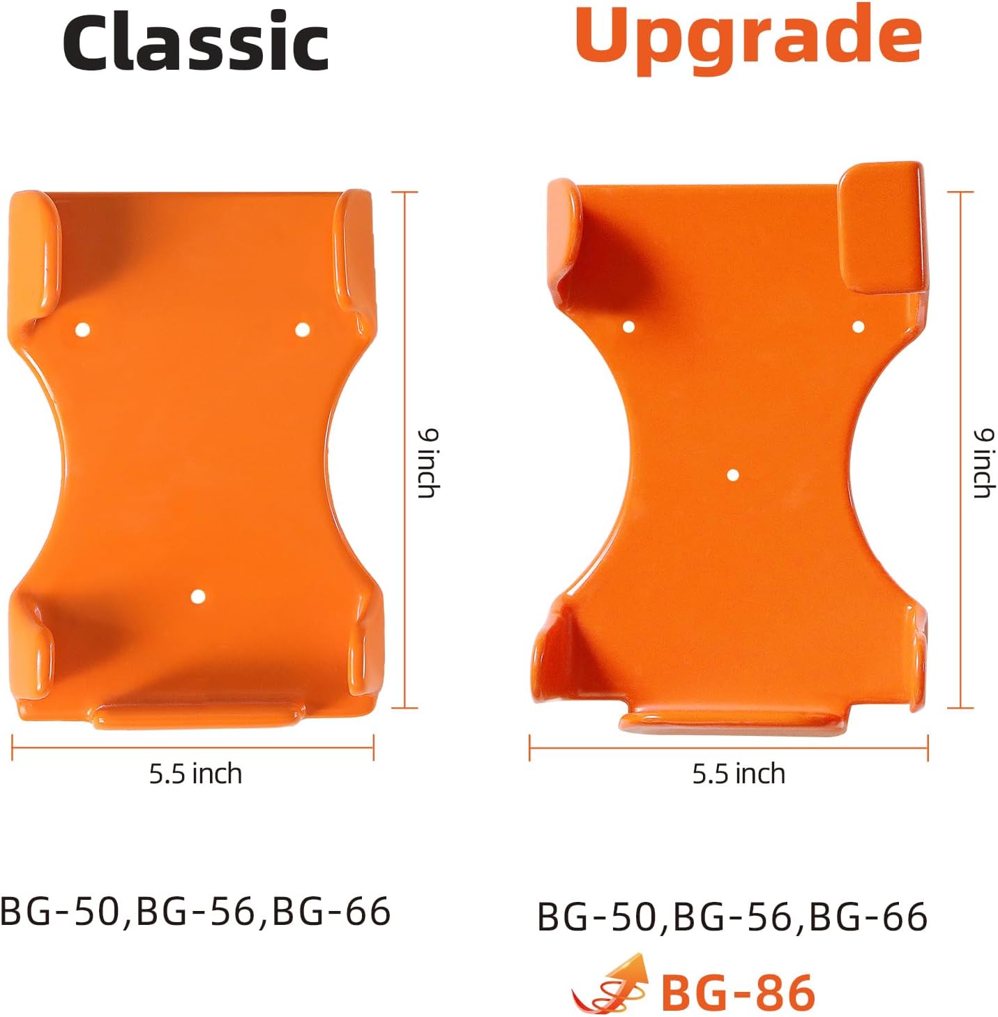 Leaf Blower Hanger, 2 Pack Handheld Blower Rack for Garage Wall, Leaf Blower Holder for Stihl BG-50, BG-56, BG-66, SH-56