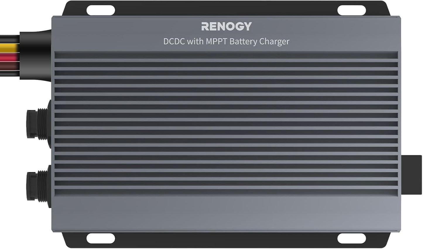 RENOGY 12V/24V 50A DC-DC Charger with MPPT - IP67 Waterproof Solar & Alternator Charger 720W Boost Buck Voltage Battery Chargers for RV, Marine, Lithium/AGM/Gel Batteries