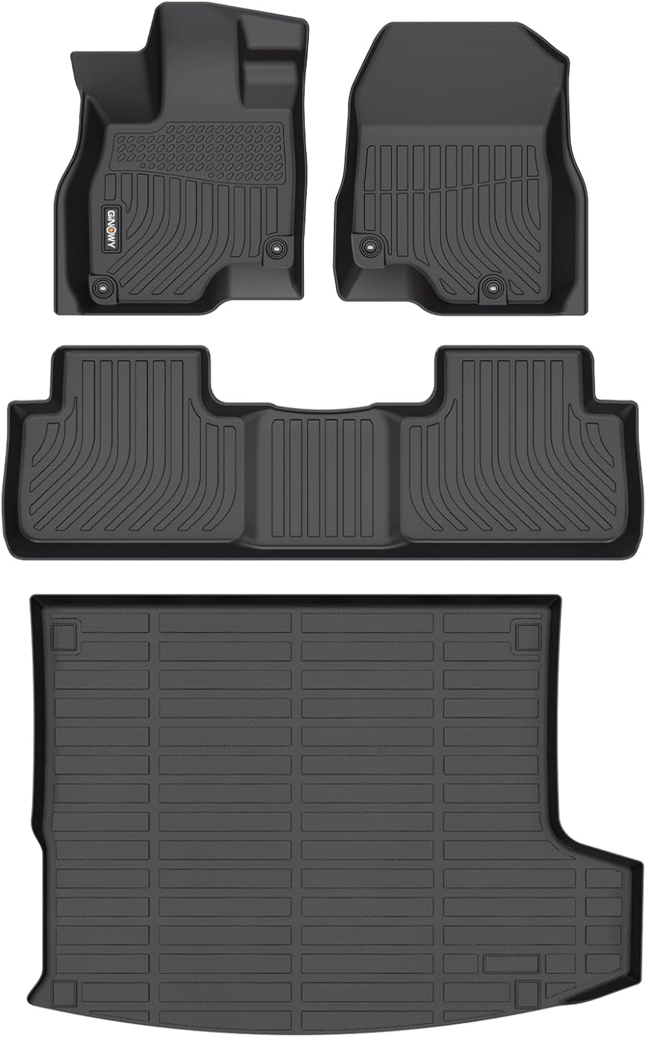 GINOWY- Floor Mats & Cargo Liner for Acura RDX 2019-2024 2025, TPE All Weather Protection RDX 2024 Car Mats Custom for RDX Floor Liners Anti-Slip Trunk Mat Waterproof Accessories-Black