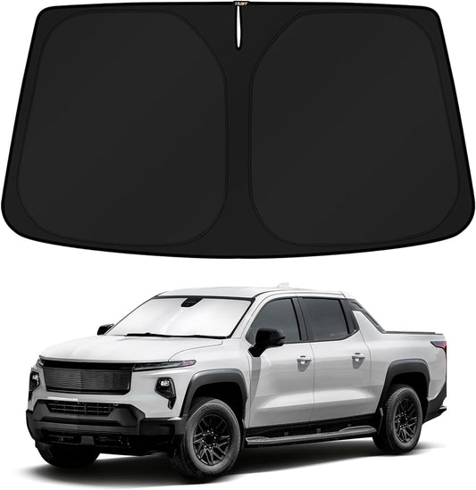 KUST Windshield Sun Shade for 2024 2025 2026 Chevrolet Silverado EV/Chevy Silverado EV/GMC Sierra EV Custom Fit Sunshade Window Sun Visor Protector Foldable Blocks UV Rays Keep Your Car Cooler