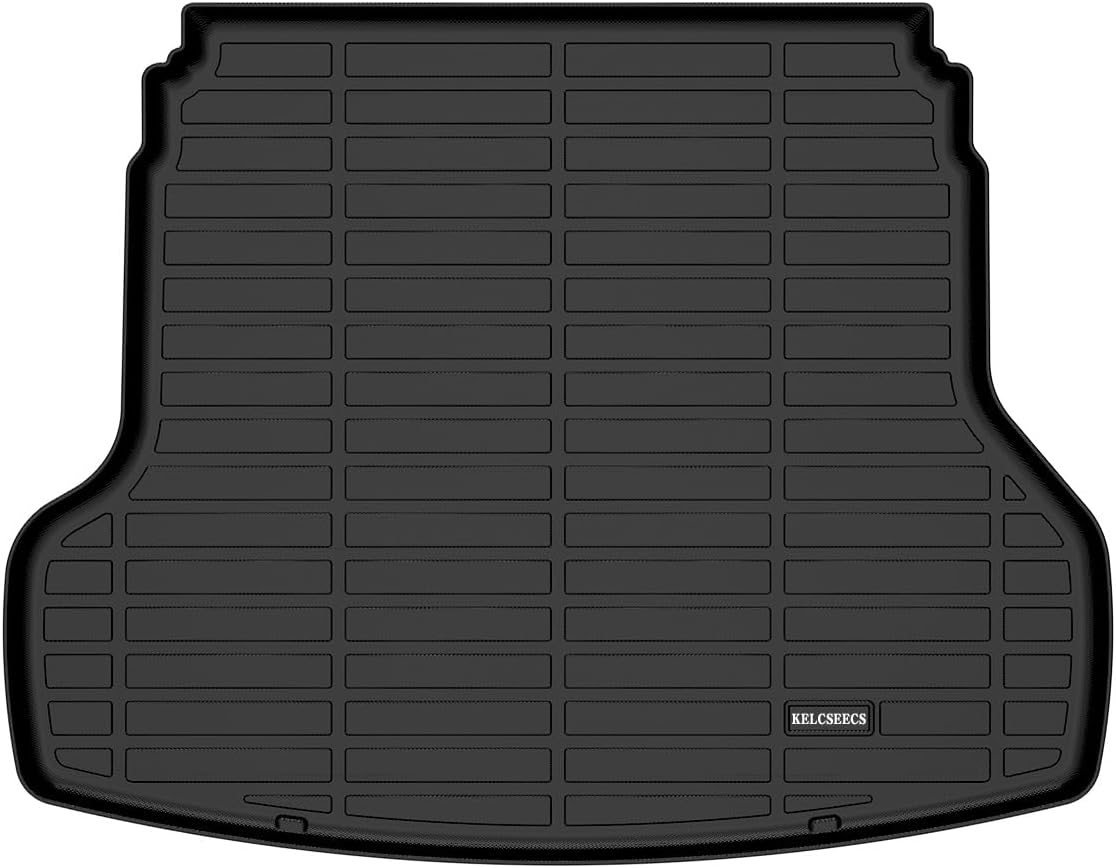 KELCSEECS® Floor Mats & Cargo Liner Custom for Kia Forte 2024 2023 2022 2021 2020 2019,All Weather Protection TPE Floor Liners Front& Rear Row Full Set Kia Forte Accessories Black